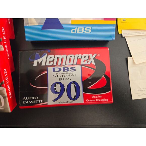 TDK Maxell Memorex Lot of 17 Blank Cassette Tapes Variety 120m 90m D90-NEW - Picture 3 of 8
